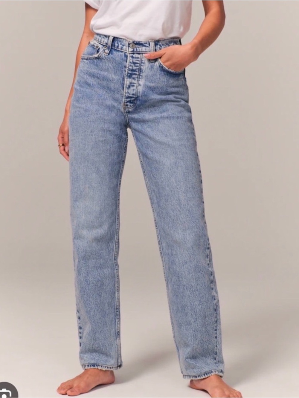 ABERCROMBIE HIGH RISE DAD JEANS